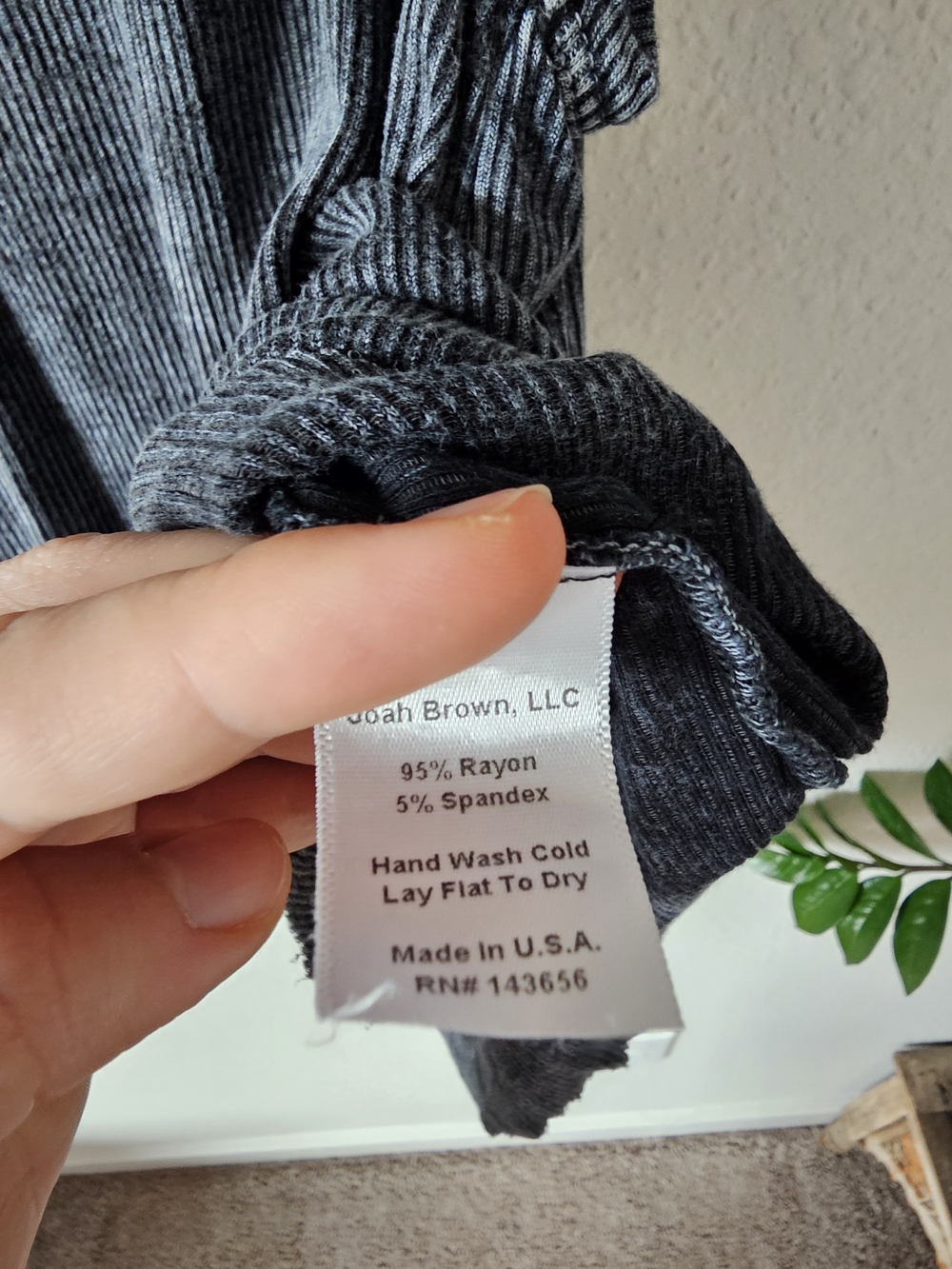 Joah Brown Distressed Gray Ribbed Muscle Tee - Picture 6 of 6
